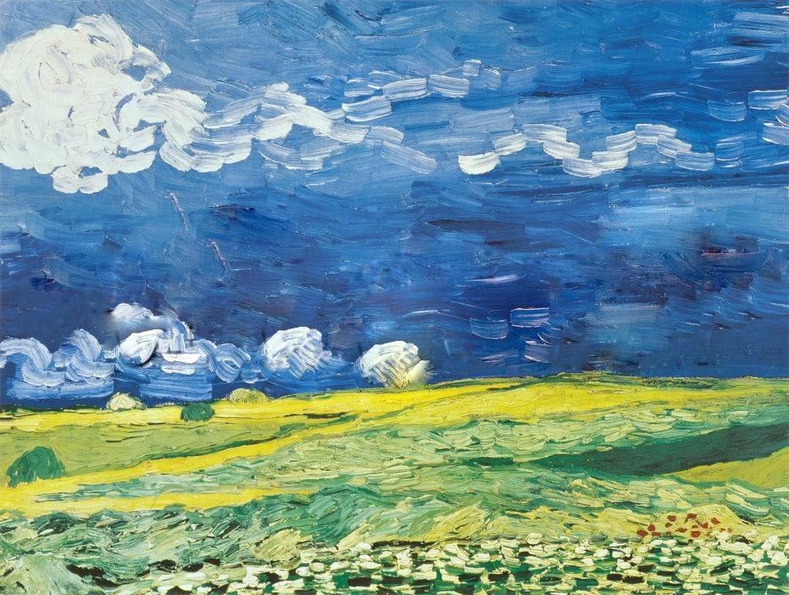 Vincent van Gogh Wheatfield under a Cloudy Sky Painting 50 off ArtExpress.ws